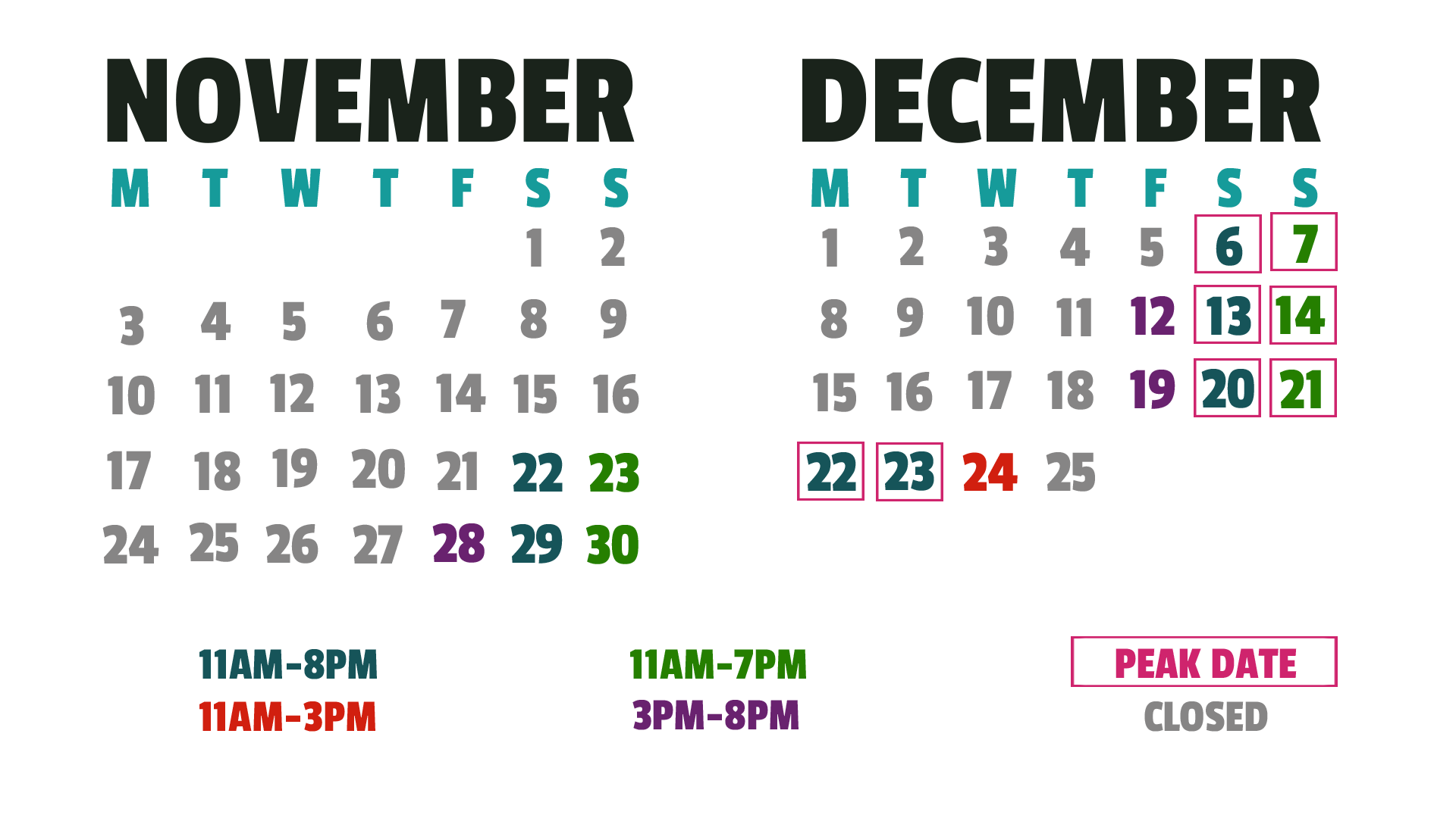 Holiday Schedule Kringle's Inventionasium Experience, Seattle, WA