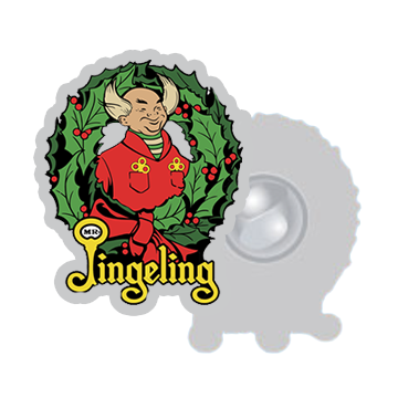 Mr. Jingeling Wreath Pin