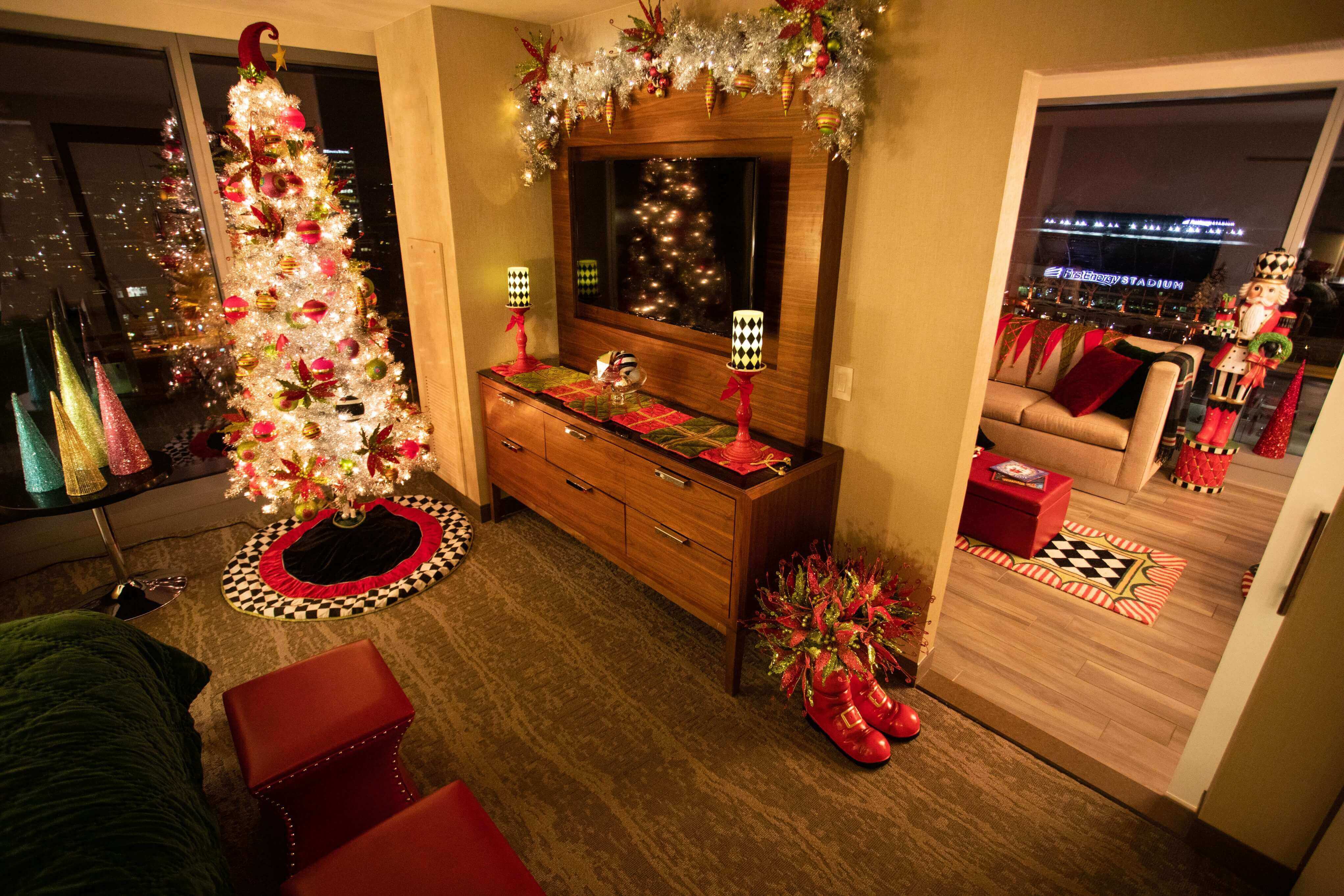 Book an overnight stay at the Mr. Kringle Suite at the Hilton Cleveland Downtown.