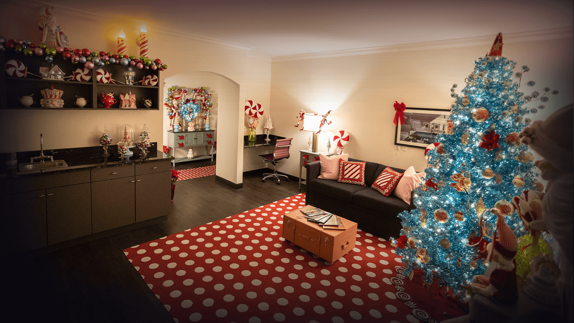 Take a peek inside the Mrs. Kringle Suite at the Hotel Indigo Cleveland Downtown.