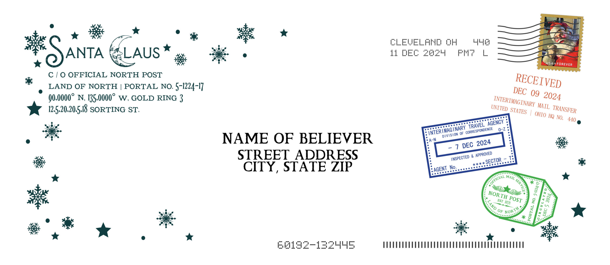 Envelope Of Your Letter From Santa 